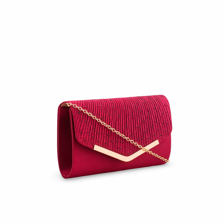 Maroon Formal Clutch For Women P24452