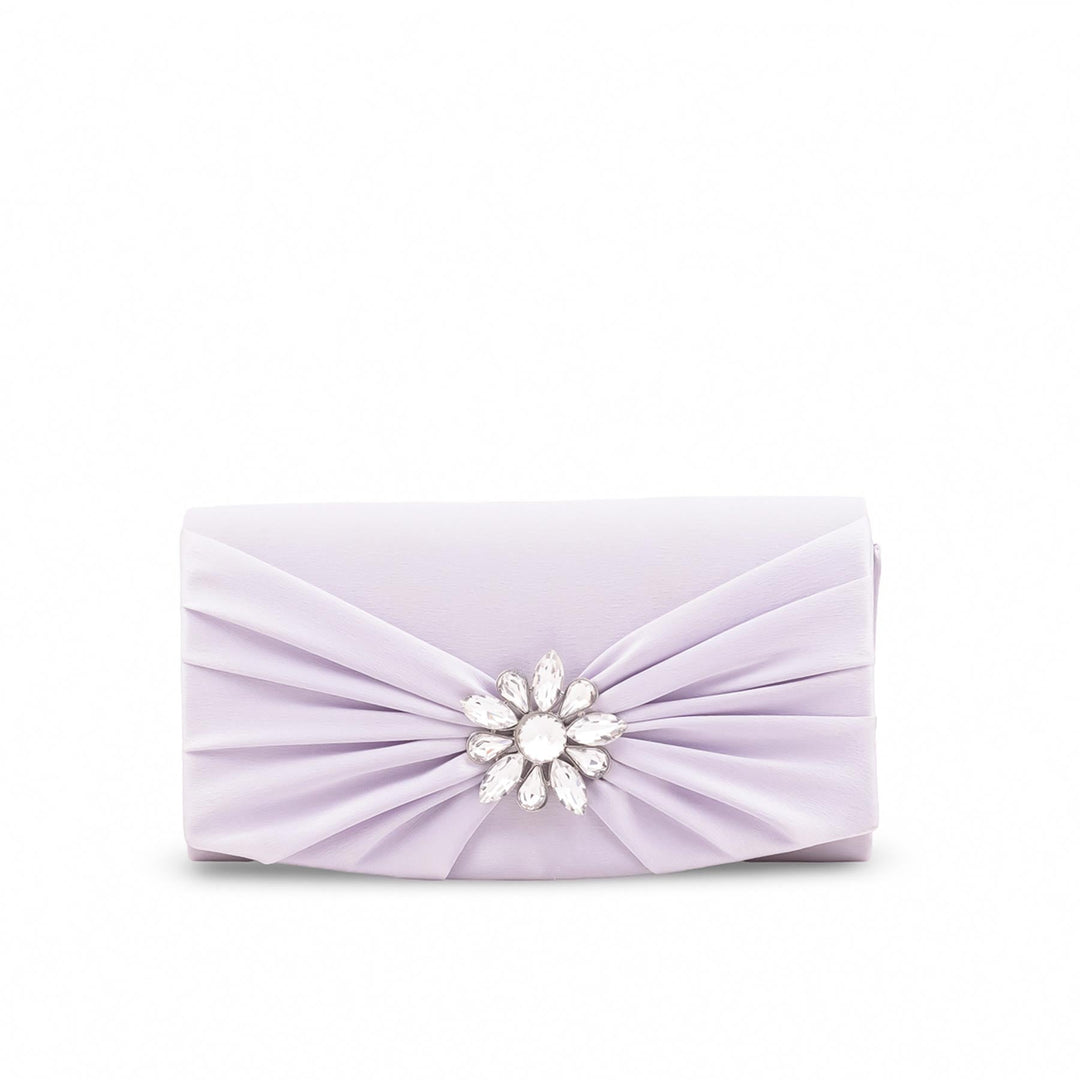 Silver Formal Clutch For Women P24455
