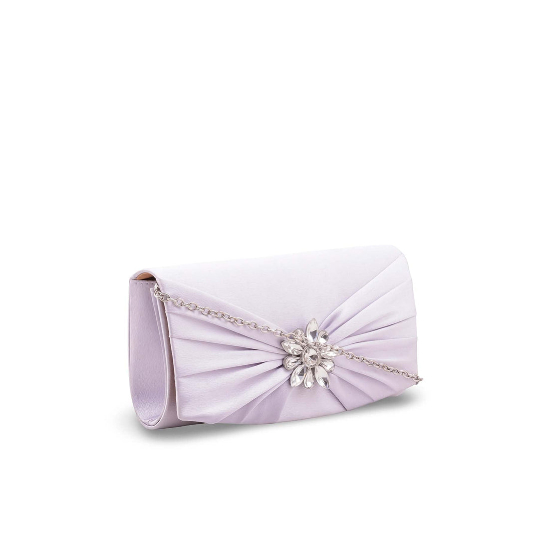 Silver Formal Clutch For Women P24455