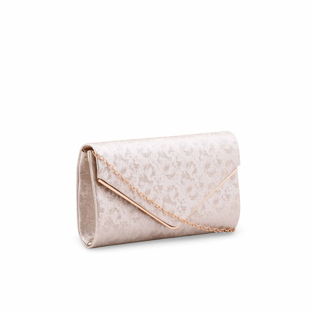 Golden Fancy Clutch For Ladies P24457