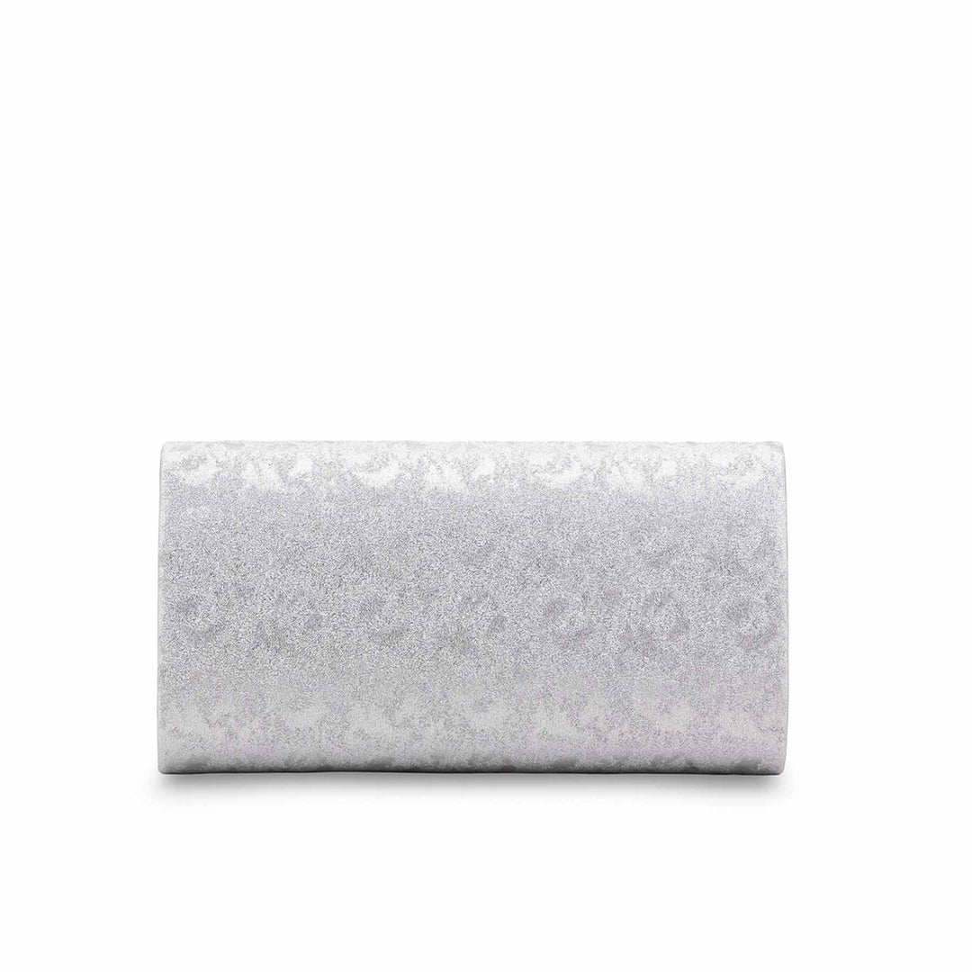 Silver Fancy Clutch For Ladies P24458