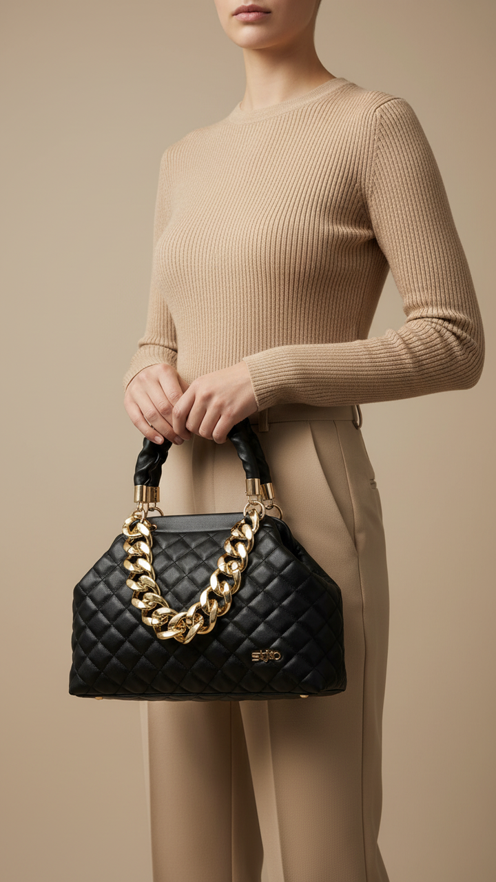 Black Formal Hand Bag P36039