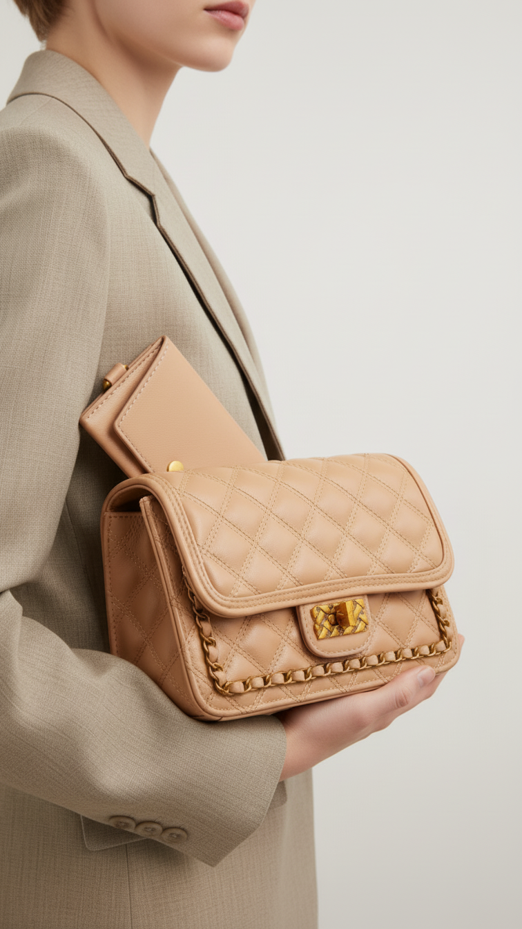 Brown Formal Shoulder Bag P36137