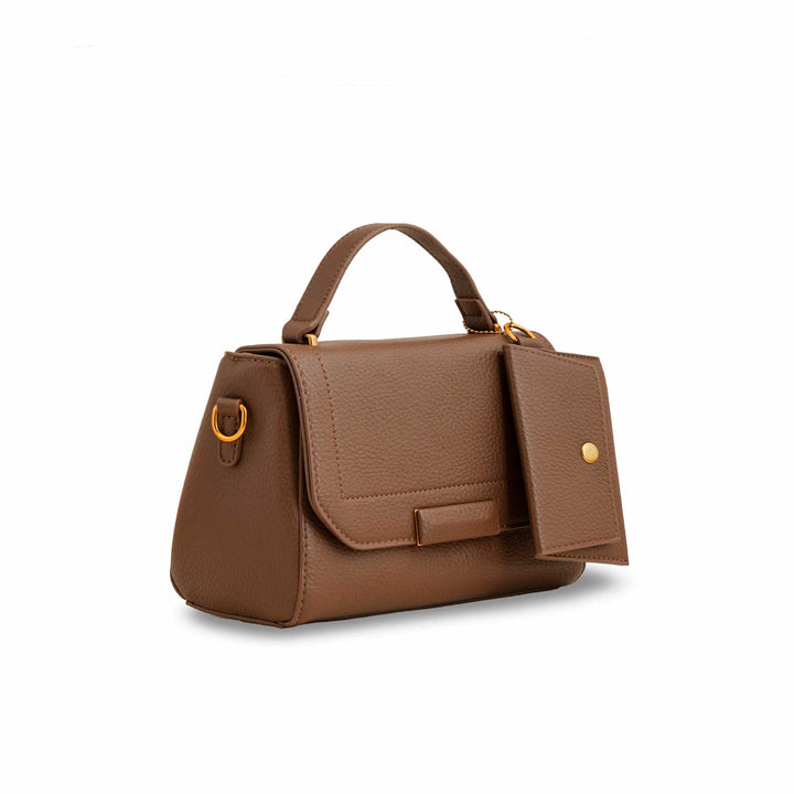 Brown Formal Shoulder Bag For Ladies P36140
