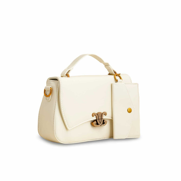 Beige Formal Shoulder Bag P36140