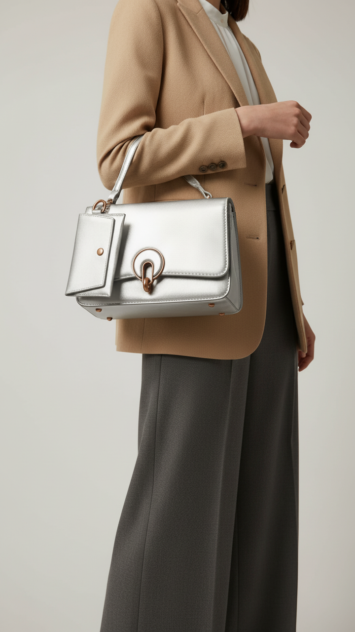 Silver Formal Shoulder Bag P36141