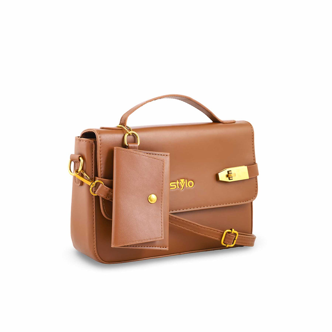 Brown Formal Shoulder Bag For Women P36142