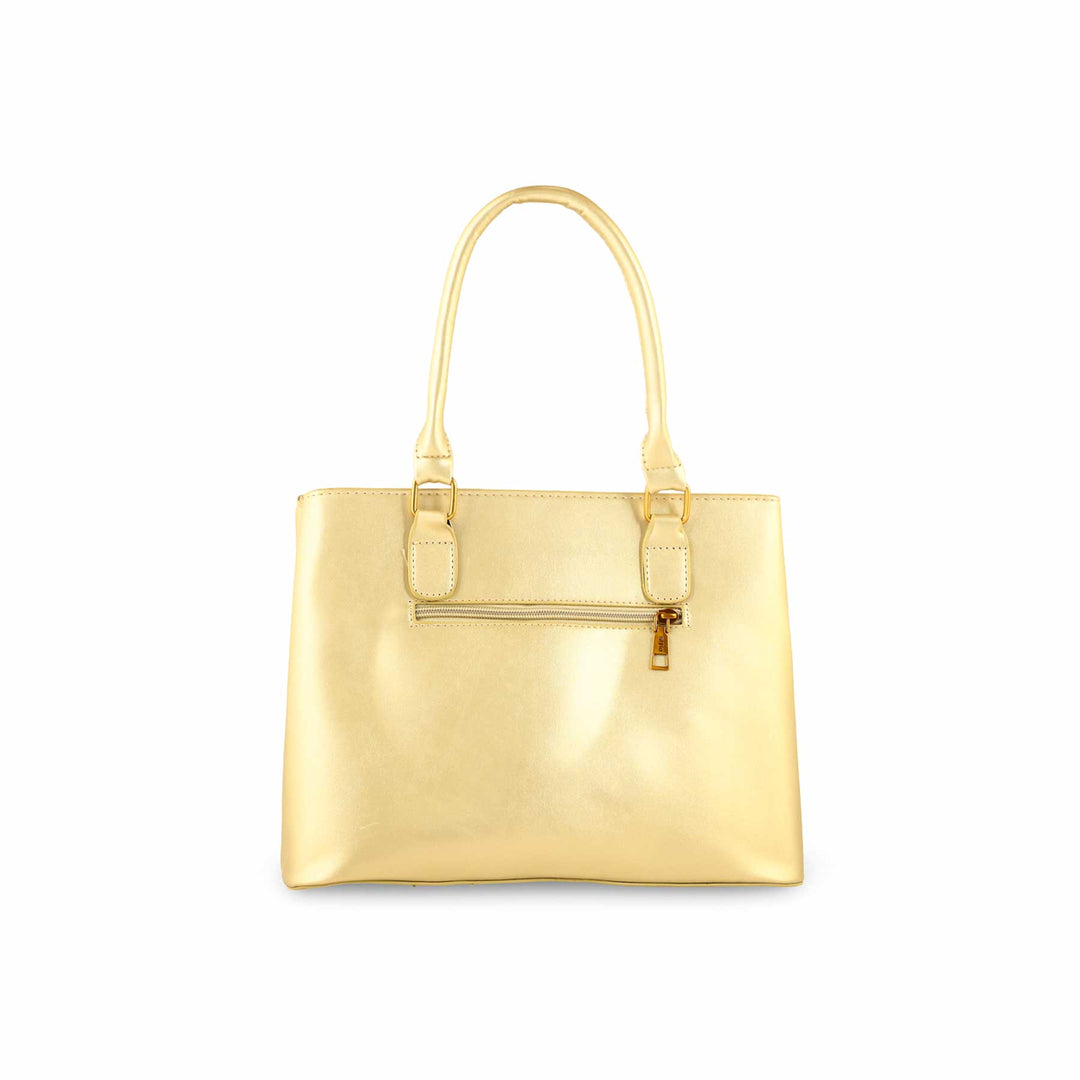Golden Formal Hand Bag For Ladies P36152