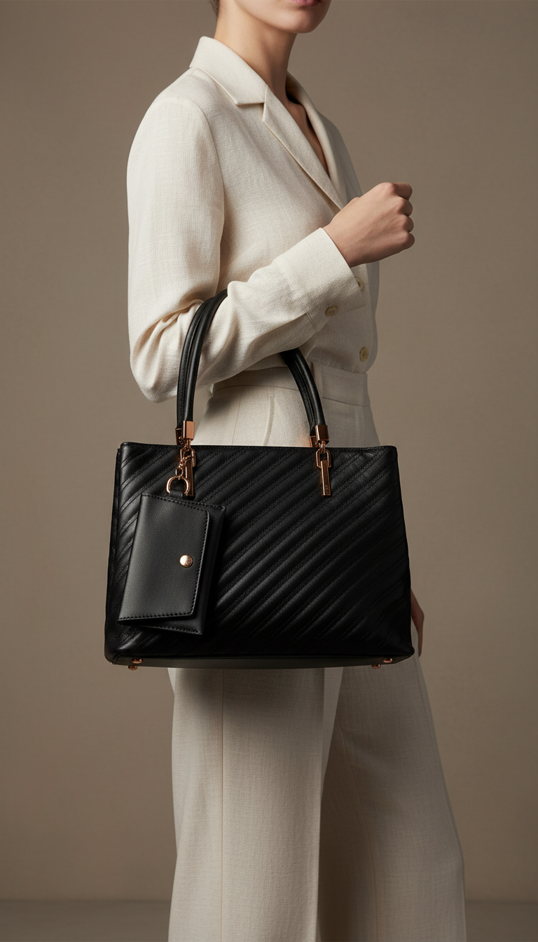 Black Formal Hand Bag For Ladies P36153