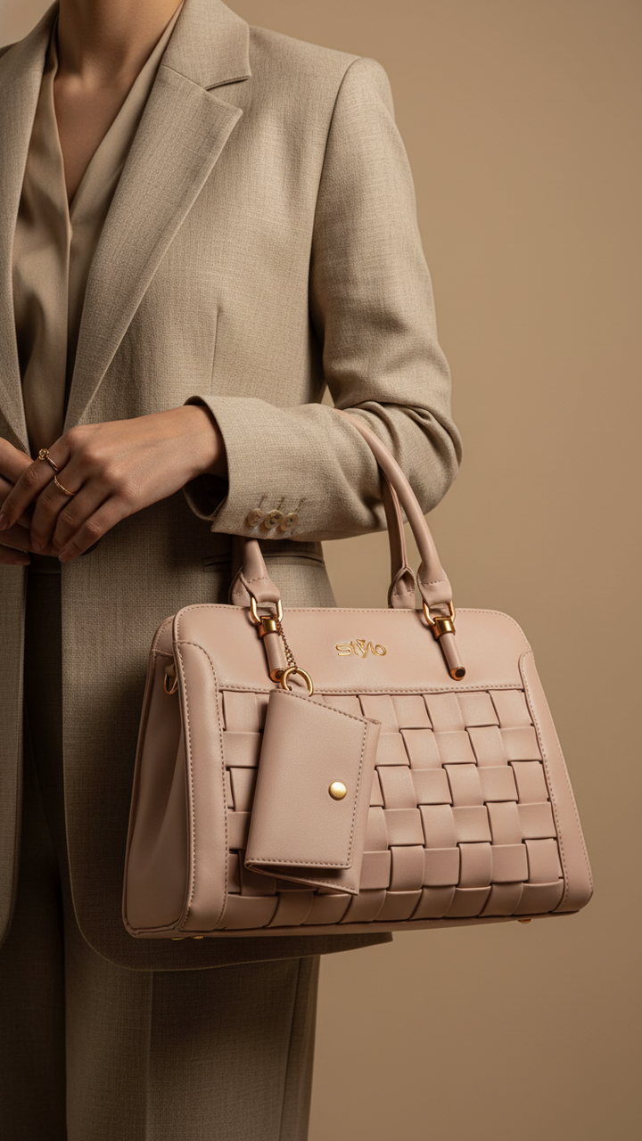 Khaki Formal Hand Bag P36154