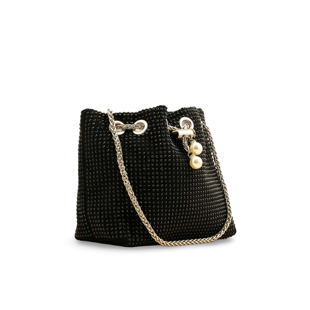 Black Fancy Clutch P36193