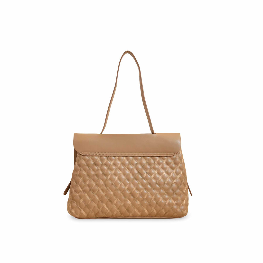 Khaki Women Formal Shoulder Bag P36230