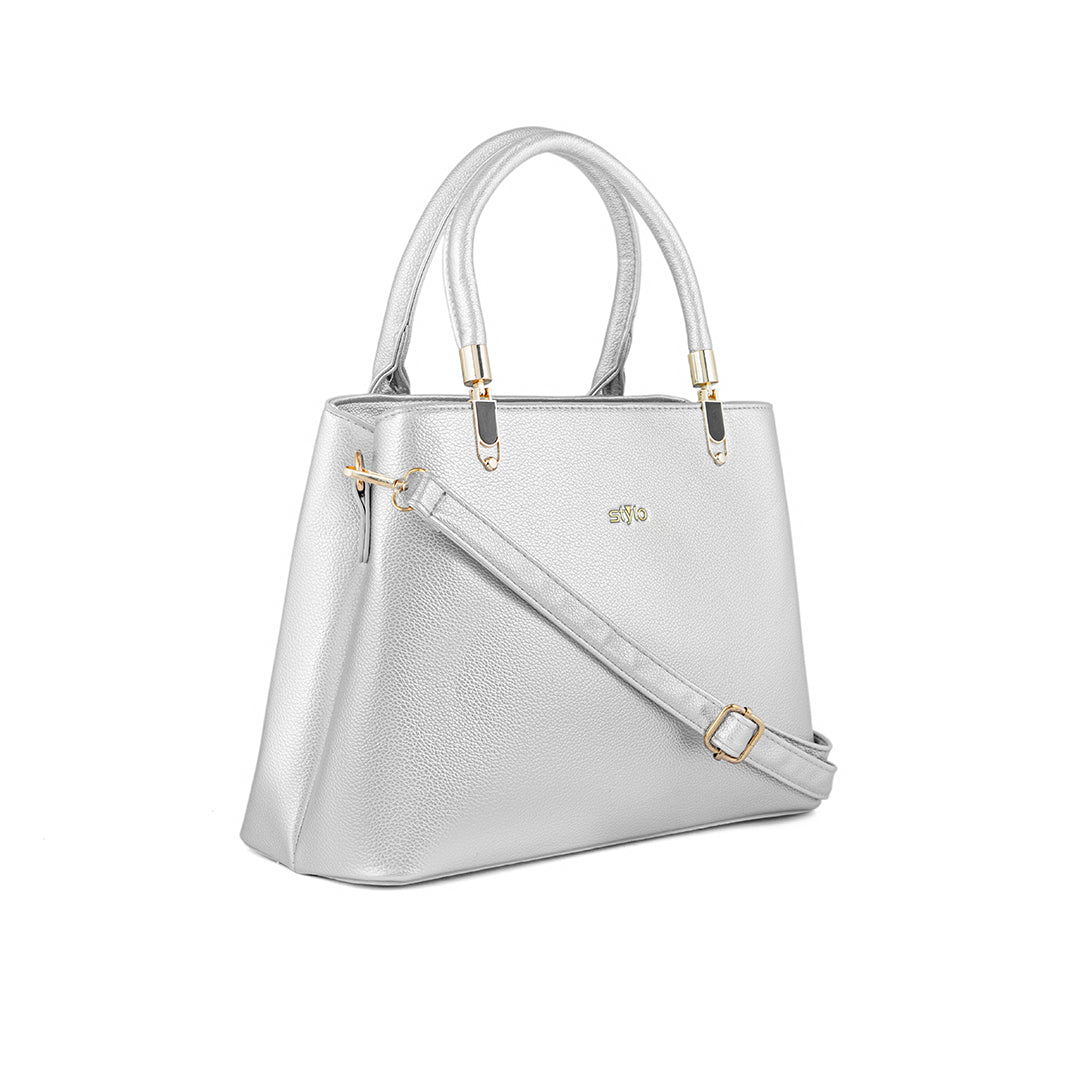 Silver Formal Hand Bag P36237