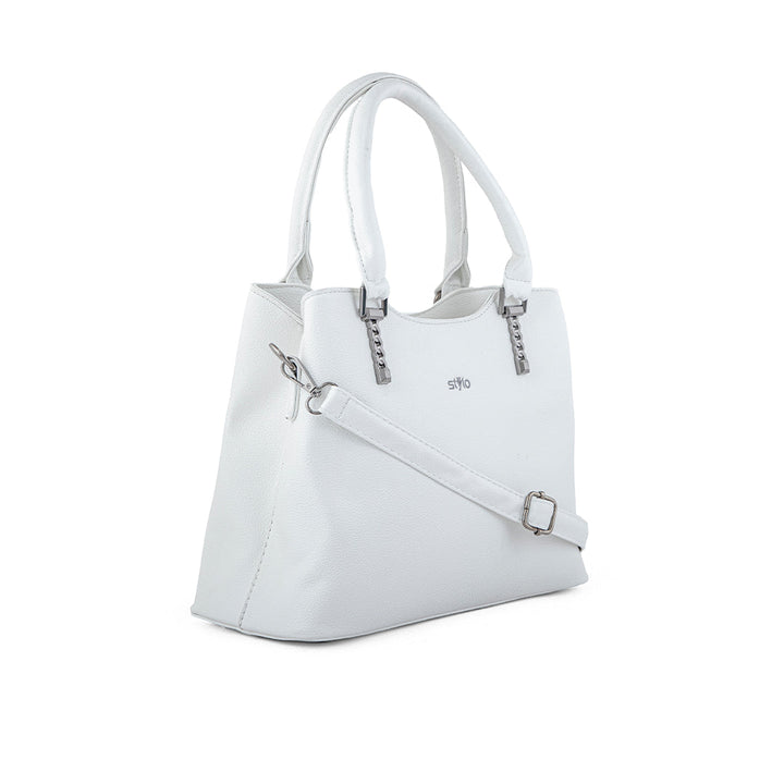 White Formal Hand Bag P36239