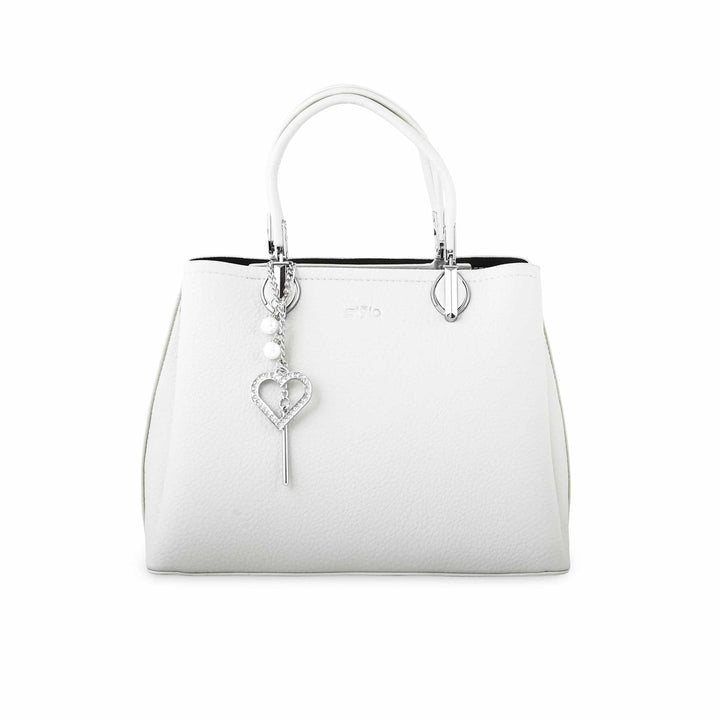 White Formal Hand Bag P36256