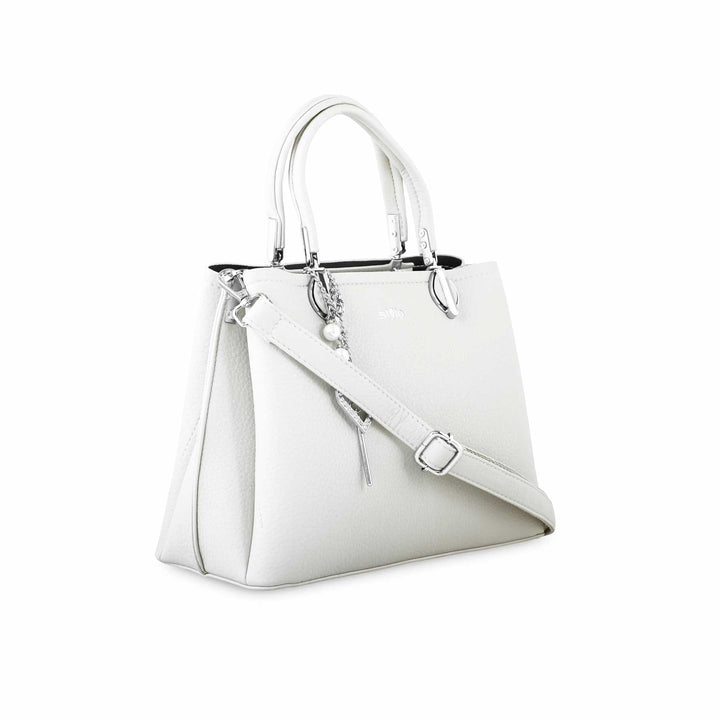 White Formal Hand Bag P36256