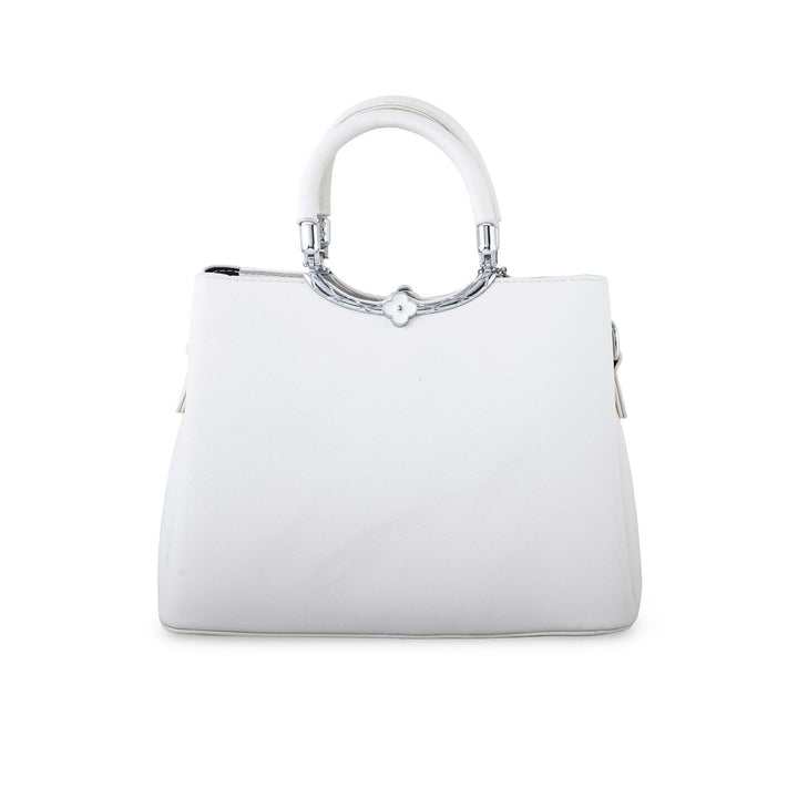 White Formal Hand Bag P36257