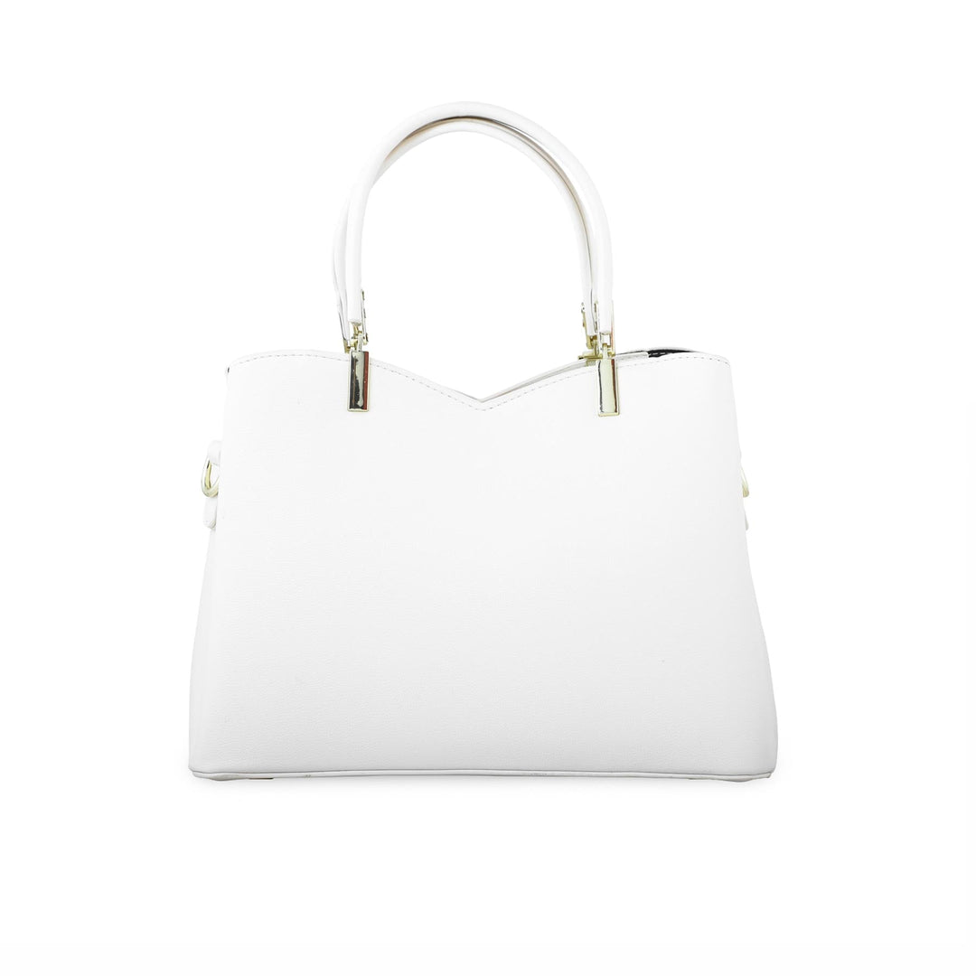White Formal Hand Bag P36269