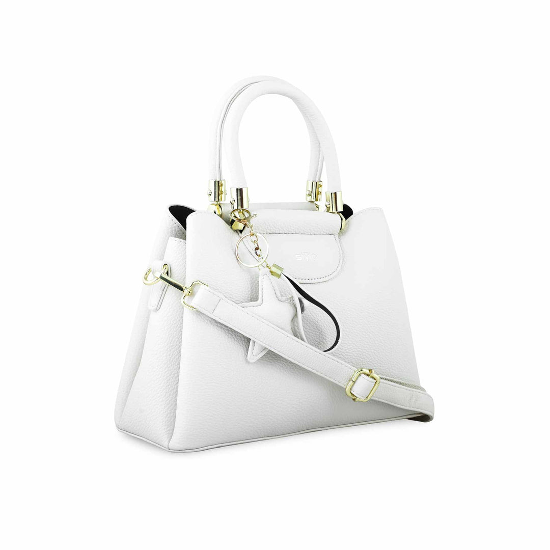 White Formal Hand Bag P36272