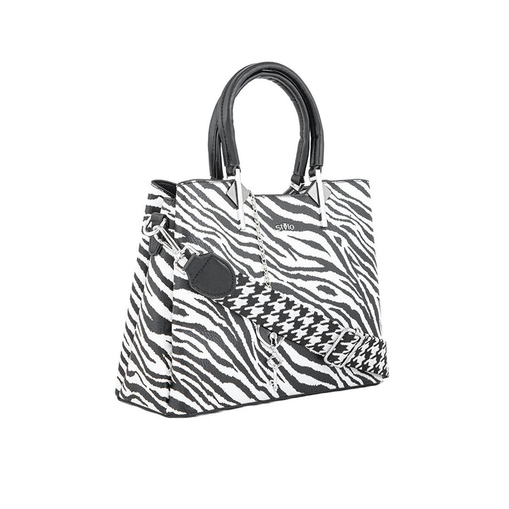 Blkwht Formal Hand Bag P36288