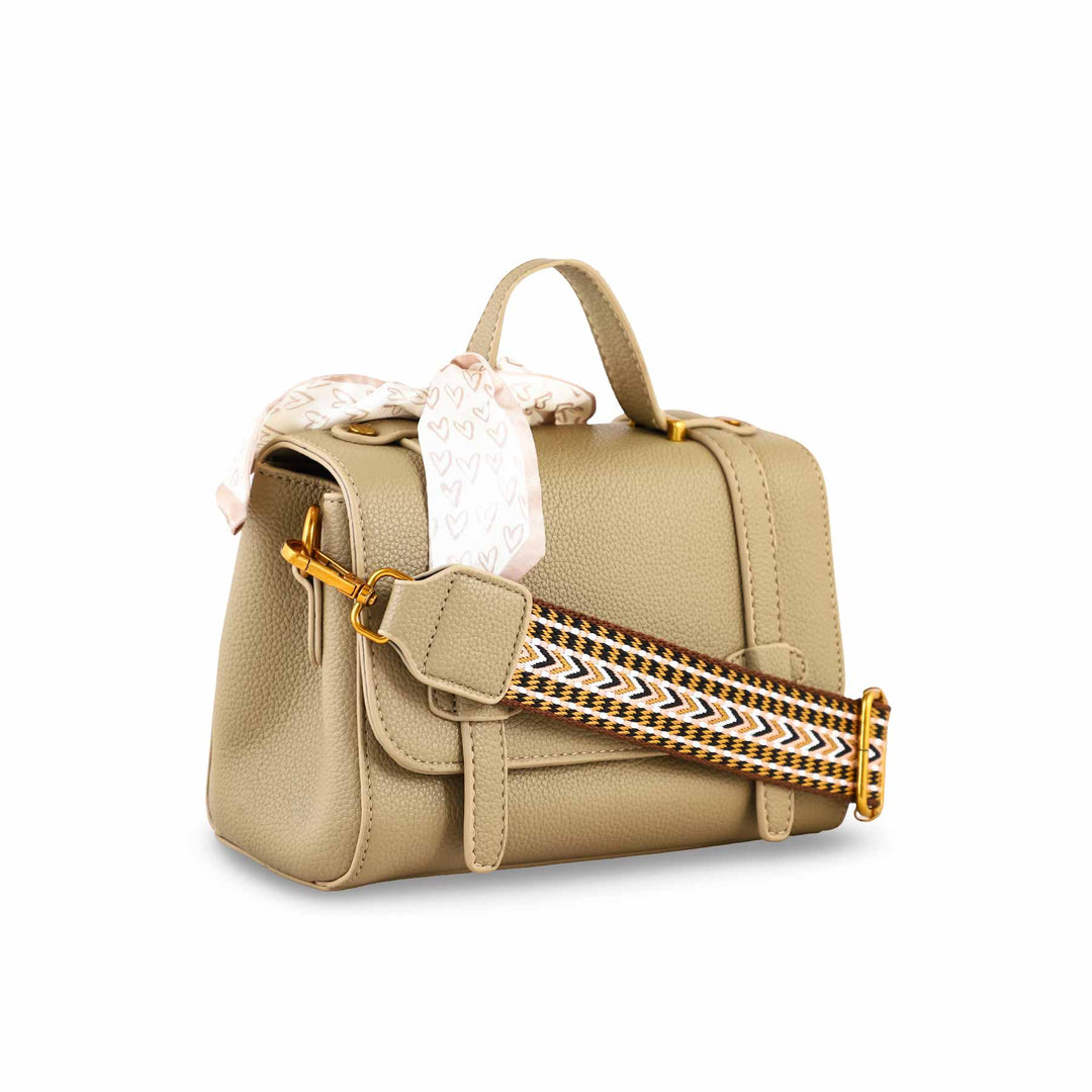 Khaki Formal Shoulder Bag For Ladies P36297