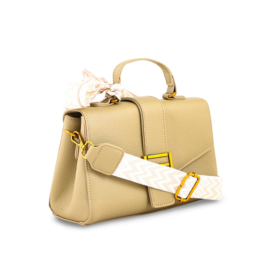 Khaki Formal Shoulder Bag For Women P36302