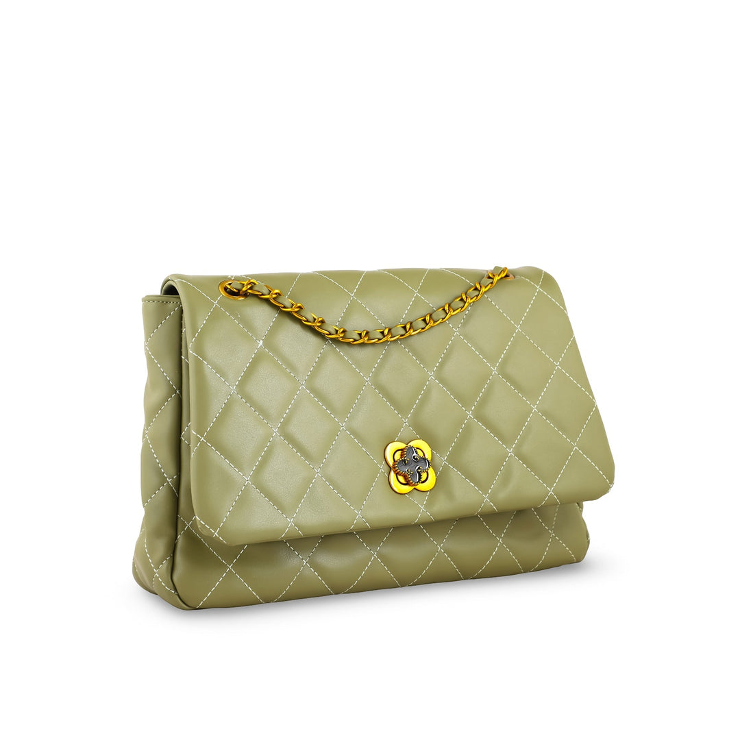 Green Women Formal Shoulder Bag P36304