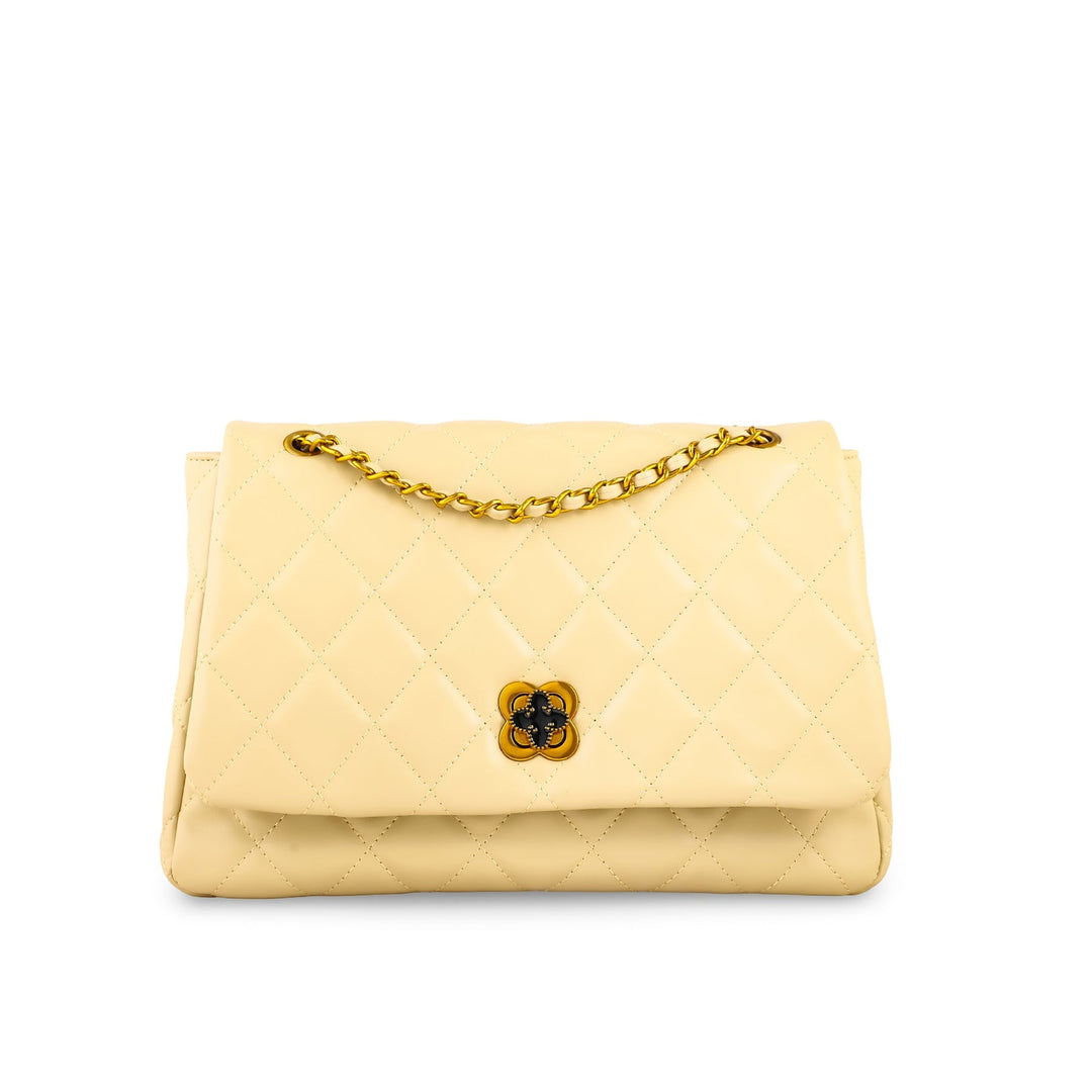 Beige Women Formal Shoulder Bag P36304