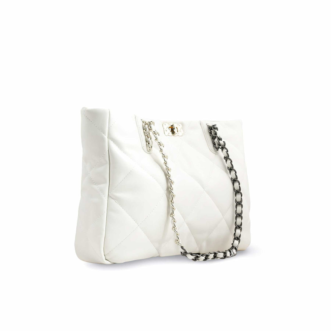 White Formal Shoulder Bag P36321