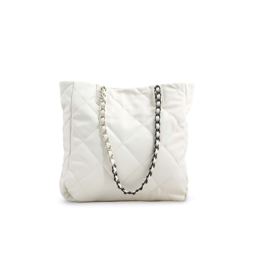 White Formal Shoulder Bag P36322