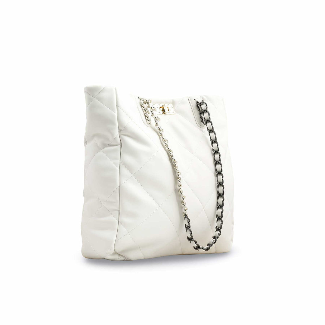 White Formal Shoulder Bag P36322