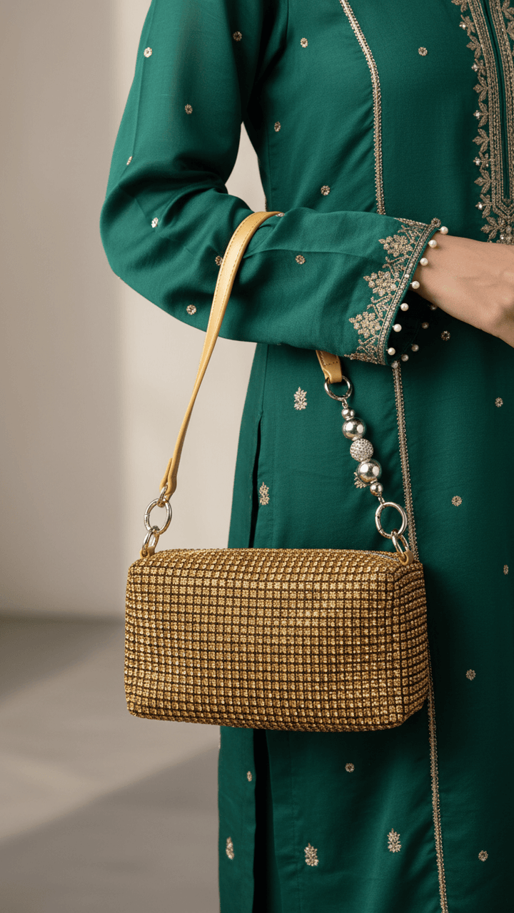 Golden Fancy Clutch P36333