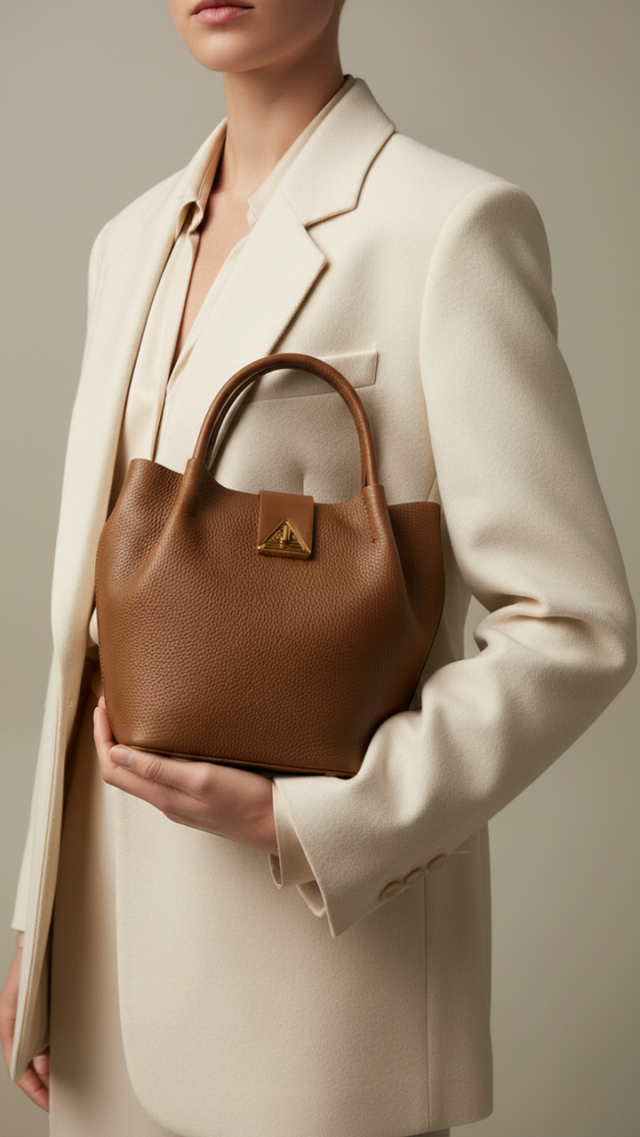 Coffee Formal Hand Bag P36355