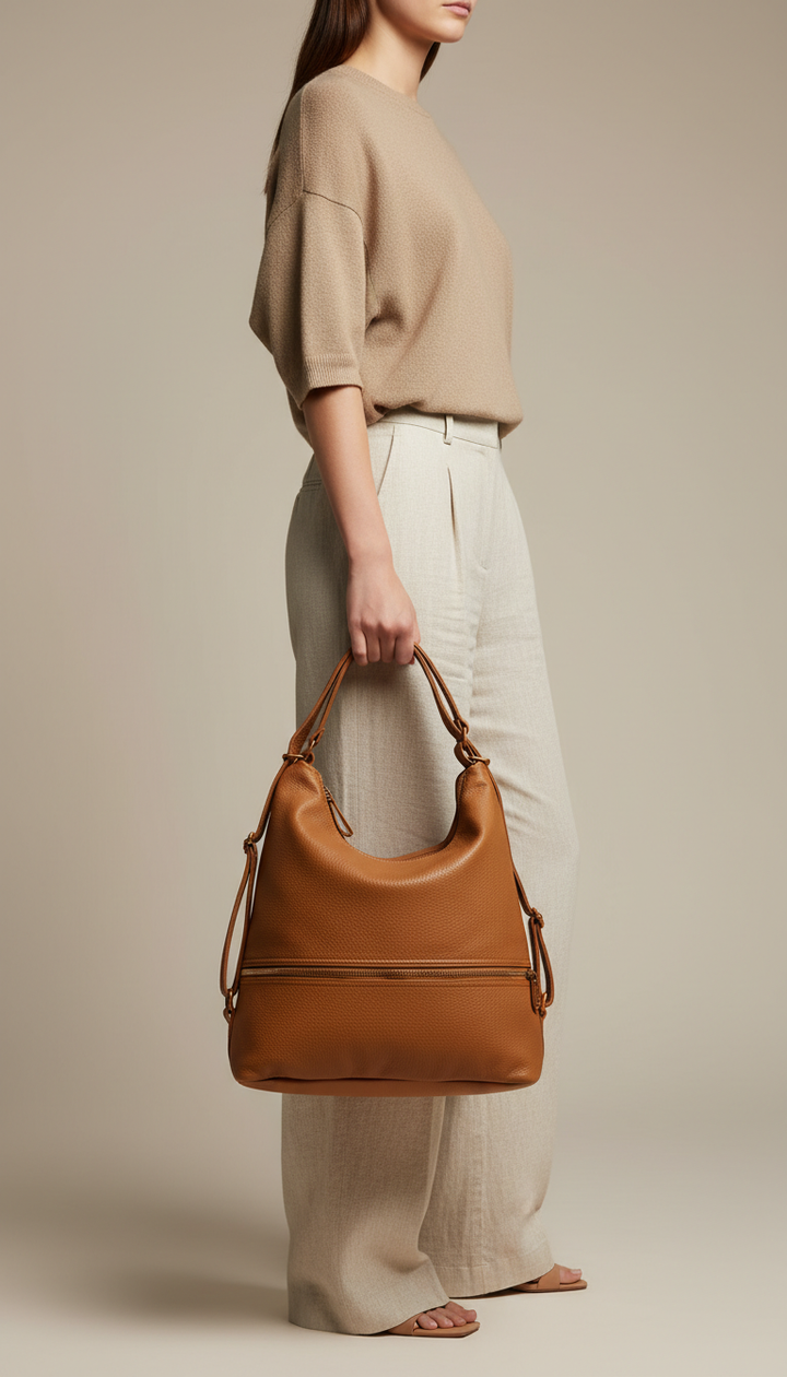 Khaki Formal Shoulder Bag For Women P36356