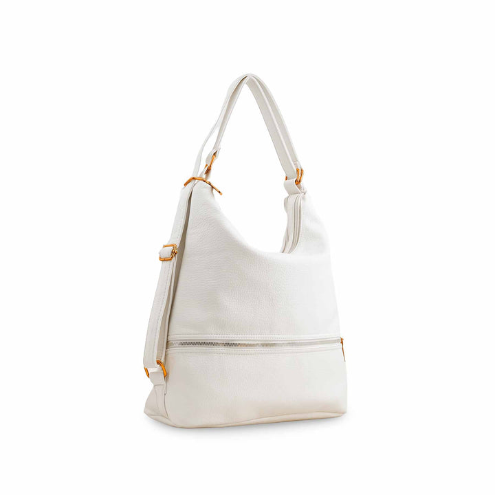 White Formal Shoulder Bag For Women P36356