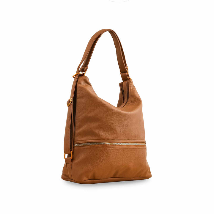 Khaki Formal Shoulder Bag For Women P36356