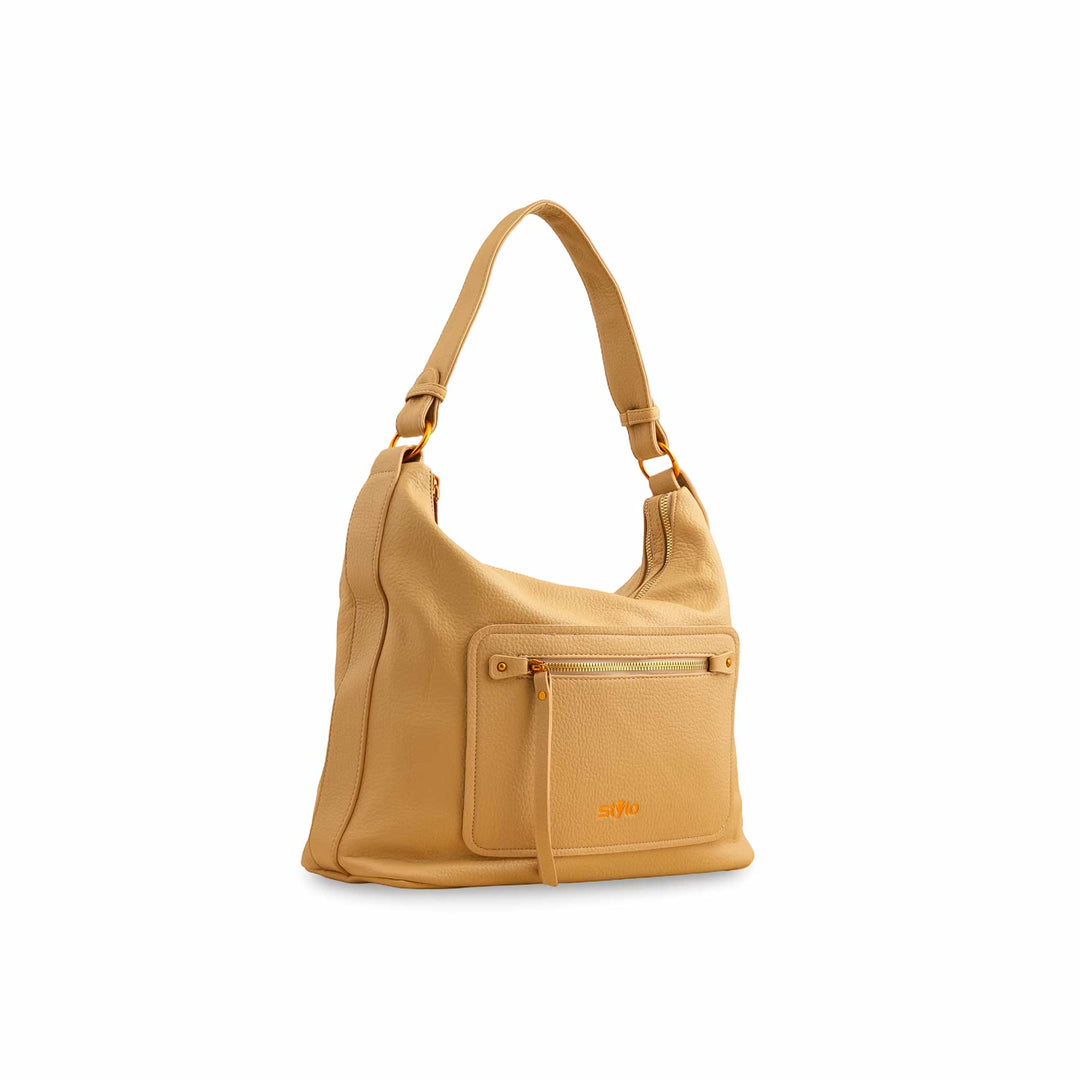 Khaki Women Formal Shoulder Bag P36361