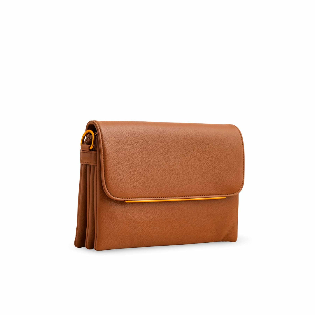 Brown Women Formal Shoulder Bag P36366