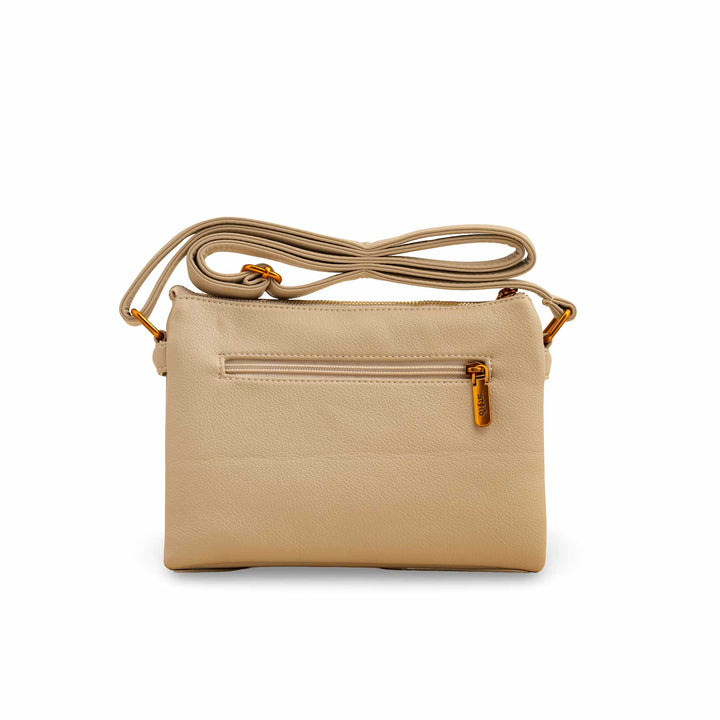 Beige Women Formal Shoulder Bag P36367