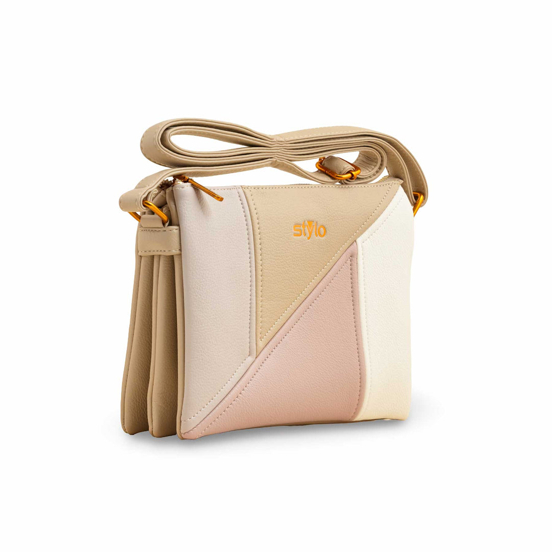 Beige Women Formal Shoulder Bag P36367