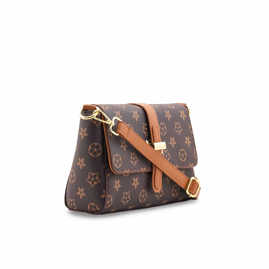 Coffee Formal Shoulder Bag For Women P36417