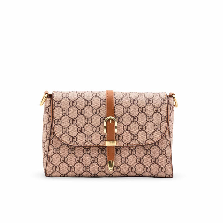 Cream Formal Shoulder Bag For Women P36418