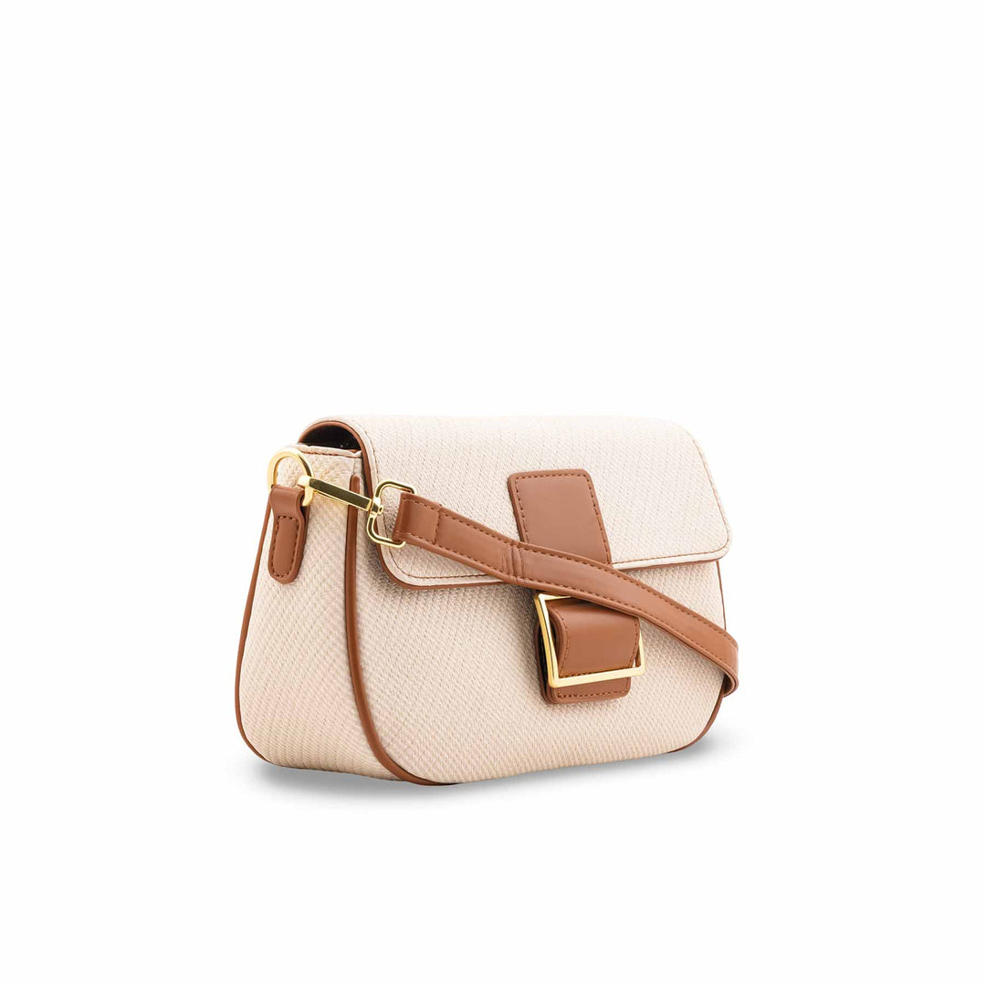 White Formal Shoulder Bag For Women P36419