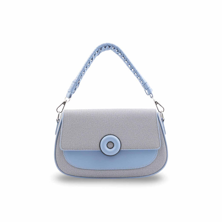Sky Blue Formal Shoulder Bag For Women P36456