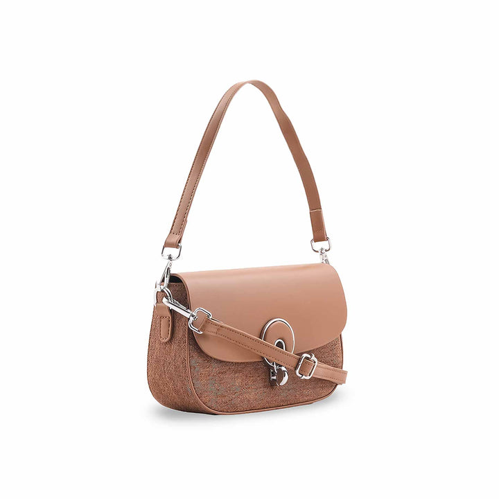 Brown Formal Shoulder Bag For Ladies P36457