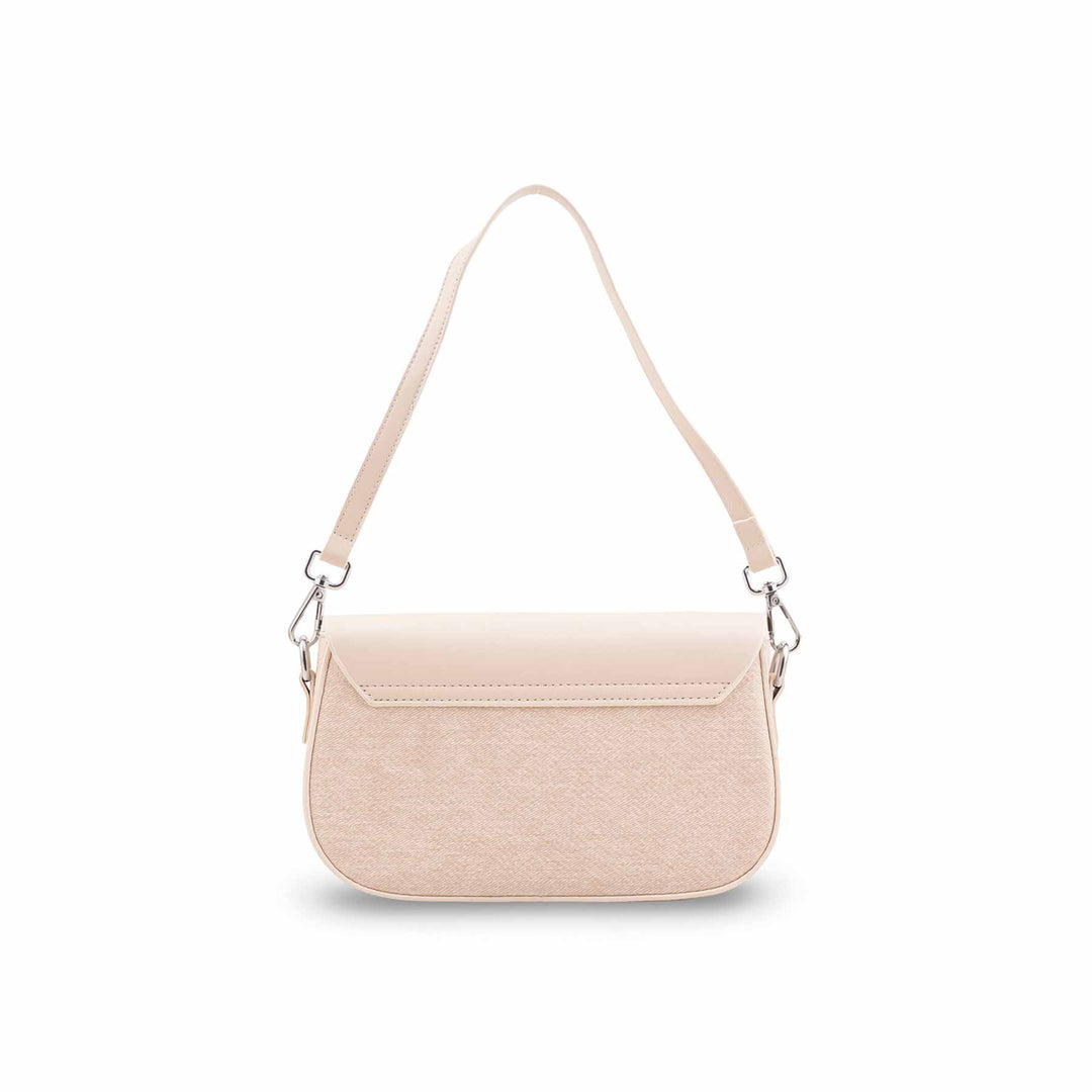 White Formal Shoulder Bag For Women P36457