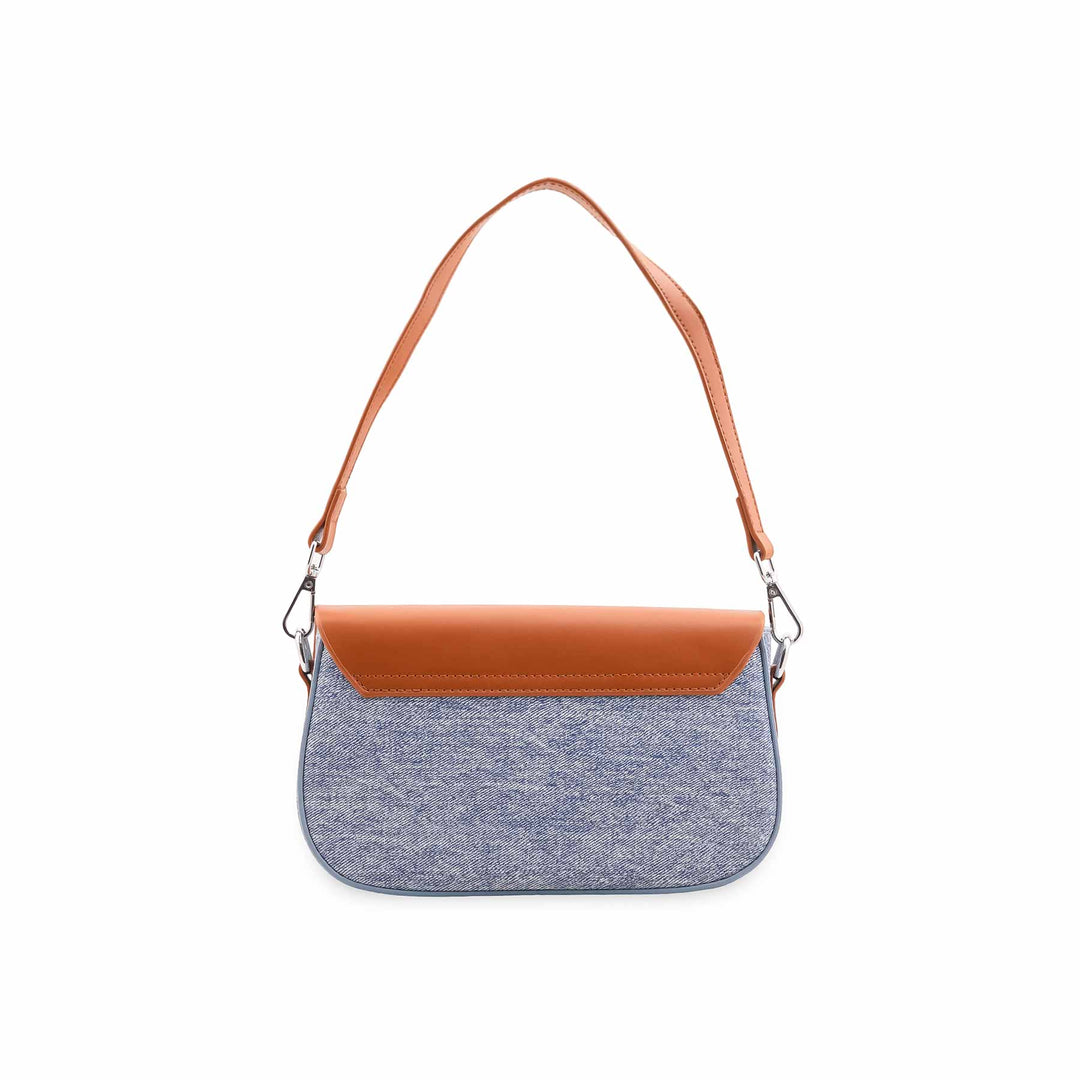 Sky Blue Formal Shoulder Bag For Ladies P36457