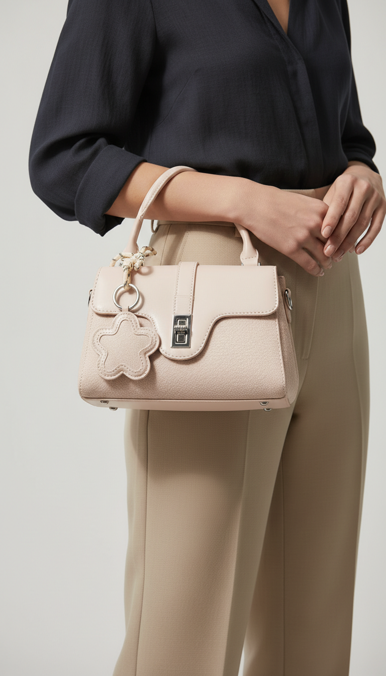 Cream Formal Shoulder Bag For Women P36459