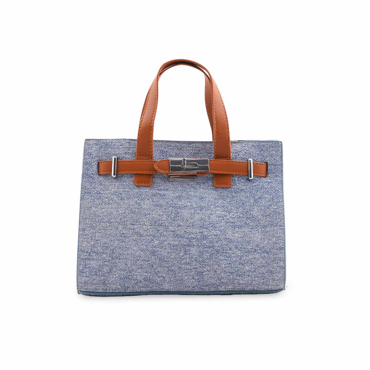 Sky Blue Formal Hand Bag For Ladies P36461