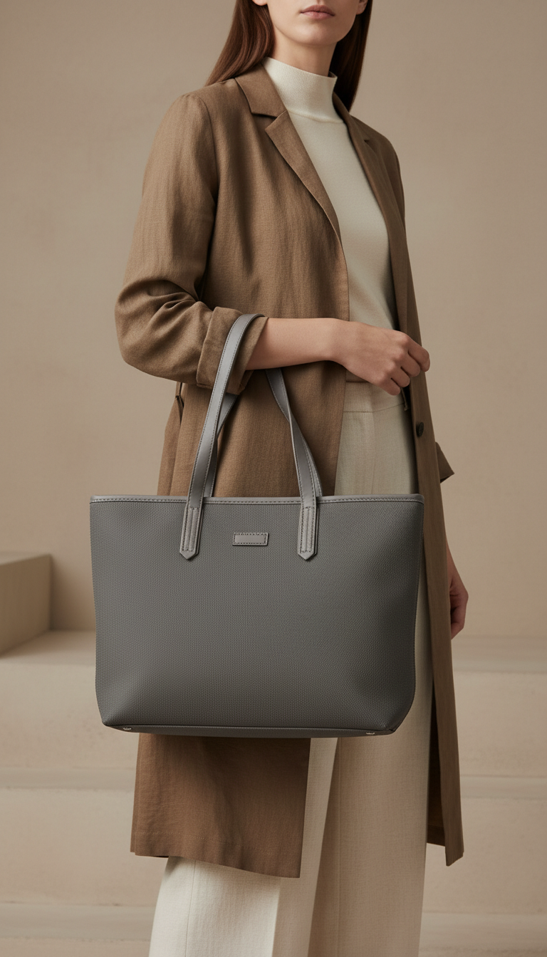 Grey Formal Shoulder Bag For Ladies P36474